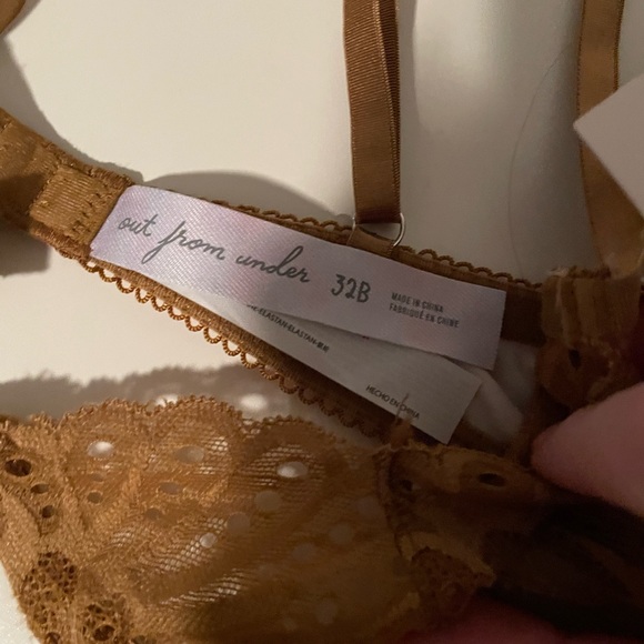 NWT Urban Outfitters Out From Under Brown Mesh Bra - Picture 3 of 7